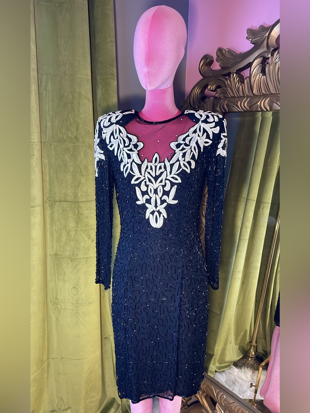 Beaded Silk Dress